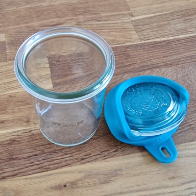 WECK Glas mit Airtender Vakuumdeckel