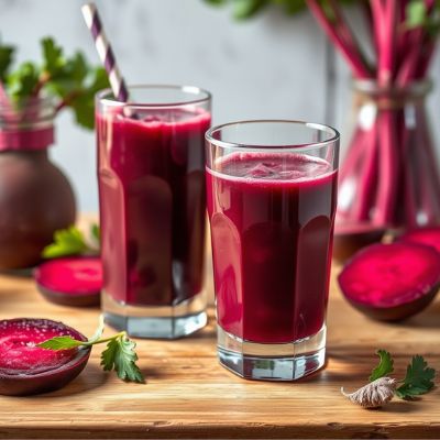 Rote Bete Saft mit Passiertuch filtern